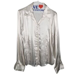 Rafaella Button Down Blouse Top long sleeve size:10